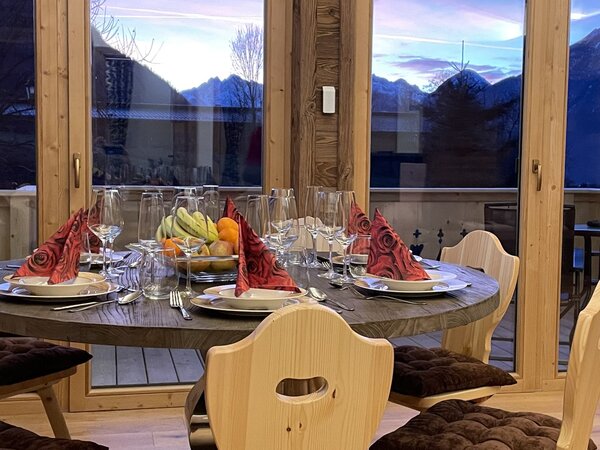 Aussicht Berge Chalet Tirol Essen Ski Fahren Entspannen Wandern 